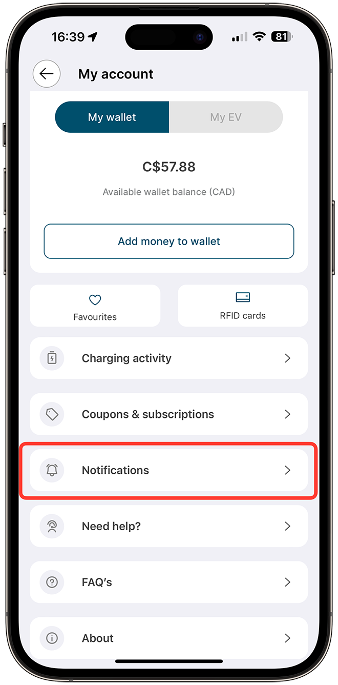 Setting up idle fee notifications