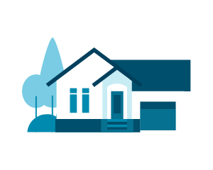 Graphic of a single family home